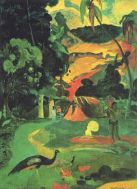 Paul Gauguin Landscape with Peacocks oil painting picture